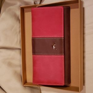 Made in Australia, Leather Wallet, Two-tone, Dark Pink and Burgundy